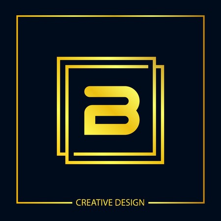 Initial Letter B Logo Template Design Vector Illustrationのイラスト素材