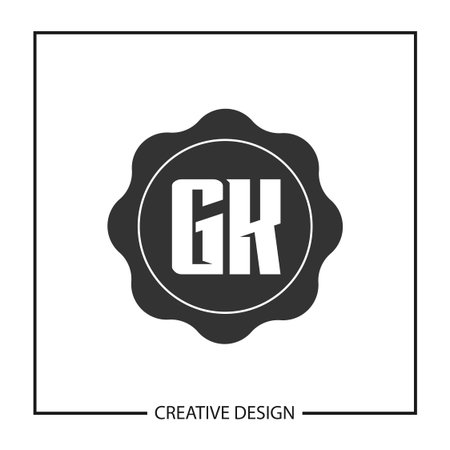 Initial Letter GK Template Designのイラスト素材