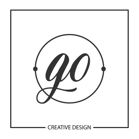 Initial Letter GO Template Designのイラスト素材