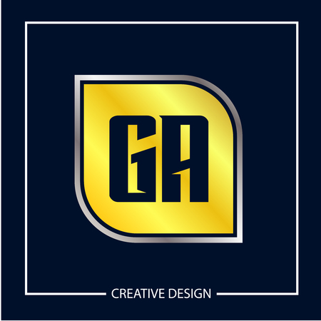 Initial Letter GA Logo Template Designのイラスト素材