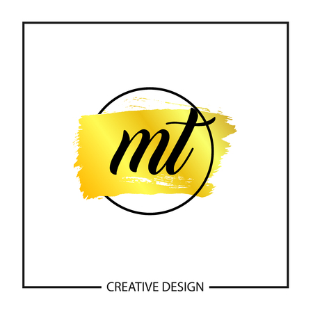 Initial MT Letter Logo Template Designのイラスト素材