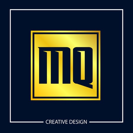Initial MQ Letter Logo Template Designのイラスト素材