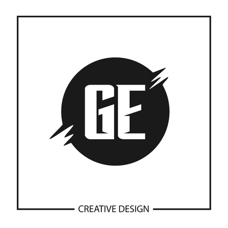 Initial GE Letter Logo Template Designのイラスト素材