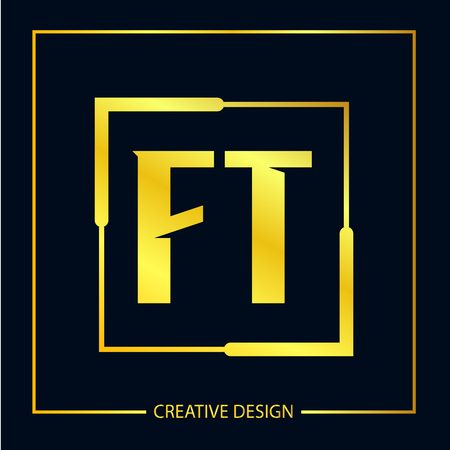 Initial FT Letter Logo Template Designのイラスト素材