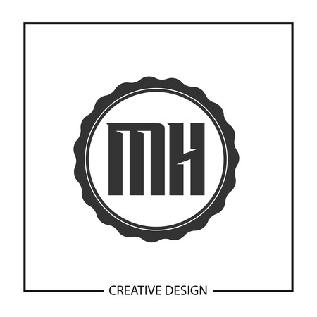 Initial Letter MH Logo Template Designのイラスト素材