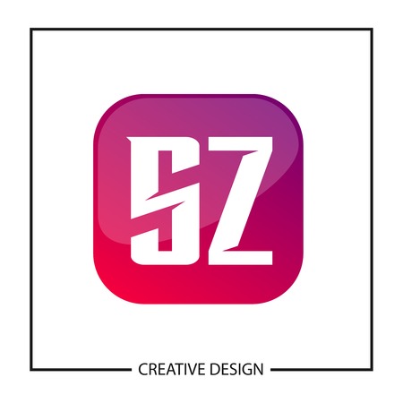 Initial Letter SZ Logo Template Design Vector Illustrationのイラスト素材