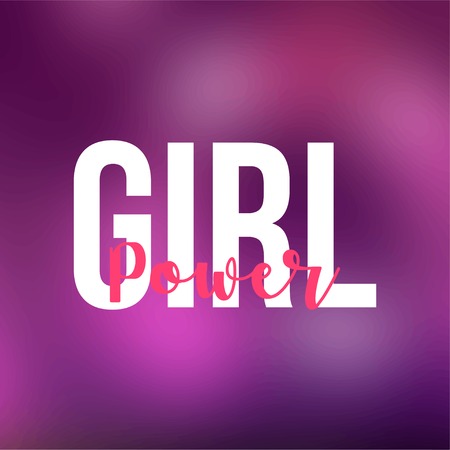 girl power. Life quote with modern background vector illustrationのイラスト素材