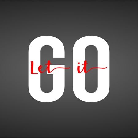 let it go. Life quote with modern background vector illustrationのイラスト素材