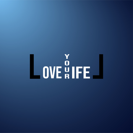 love your life. Life quote with modern background vector illustrationのイラスト素材