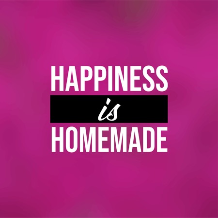 happiness is homemade. Life quote with modern background vector illustrationのイラスト素材