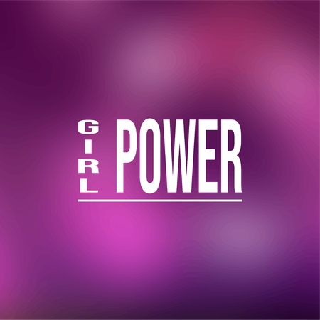 girl power. Life quote with modern background vector Illustrationのイラスト素材