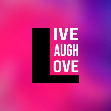 live laugh love. Love quote with modern background illustrationのイラスト素材