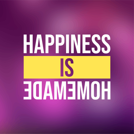 happiness is homemade. Life quote with modern background vector illustrationのイラスト素材