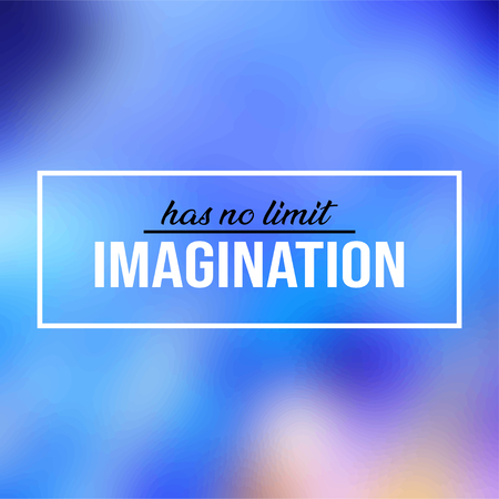 imagination has no limit. Life quote with modern background vector illustrationのイラスト素材