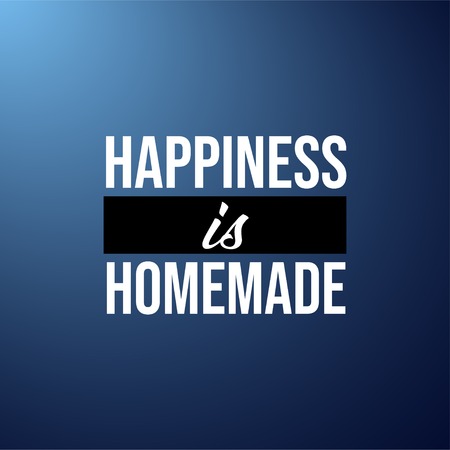 happiness is homemade. Life quote with modern background vector illustrationのイラスト素材
