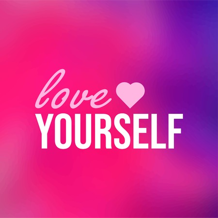 love yourself. Life quote with modern background vector illustrationのイラスト素材