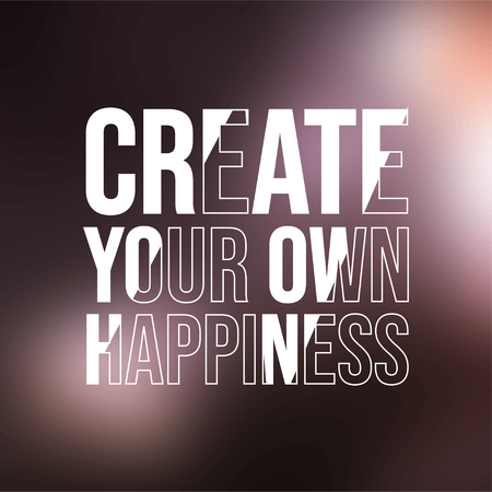 create your own happiness . successful quote with modern background vector illustrationのイラスト素材