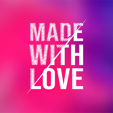 made with love. Love quote with modern background illustrationのイラスト素材
