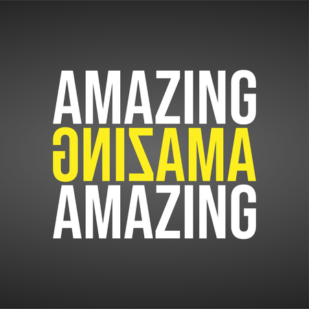 amazing. Life quote with modern background vector illustrationのイラスト素材