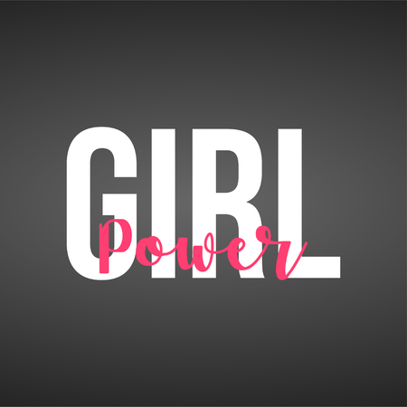 girl power. Life quote with modern background vector illustrationのイラスト素材