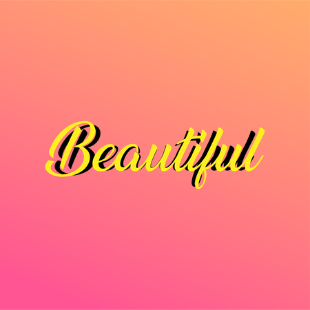 beautiful. Love quote with modern background vector illustrationのイラスト素材