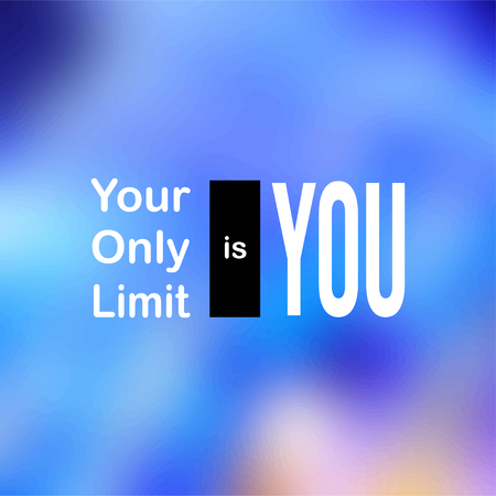 your only limit is you. Motivation quote with modern background vector illustrationのイラスト素材