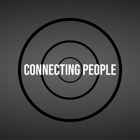 Connecting people. Motivation quote with modern background vector illustrationのイラスト素材