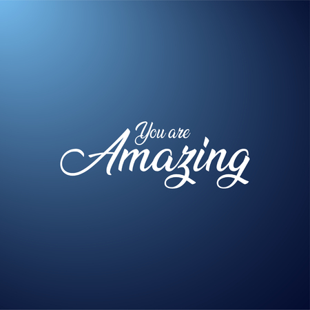 you are amazing. Life quote with modern background vector illustrationのイラスト素材