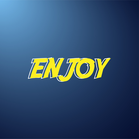 enjoy. Life quote with modern background vector illustrationのイラスト素材