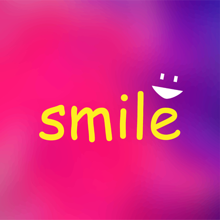 smile. Life quote with modern background vector illustrationのイラスト素材