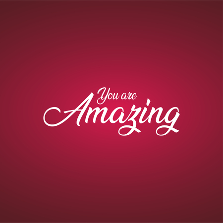 you are amazing. Life quote with modern background vector illustrationのイラスト素材