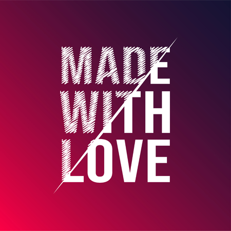made with love. Love quote with modern background illustrationのイラスト素材