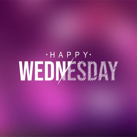 happy Wednesday. Life quote with modern background vector illustrationのイラスト素材