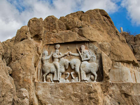 The Naqsh-e Rajab is an archaeological site just west of Istakhr and about 5 km north of Persepolis in Fars Province, Iran.のeditorial素材