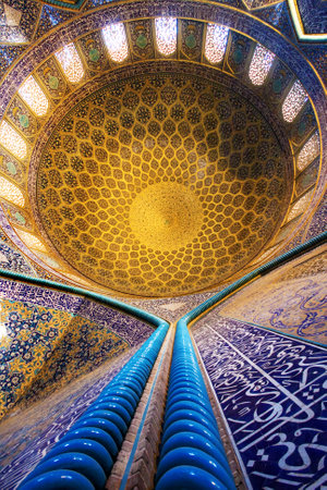 The Sheikh Lutfollah Mosque is registered, along with the Naghsh-i Jahan Square, as a UNESCO World Heritage Site.のeditorial素材