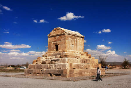Tomb of Cyrus the Great (6th century BC), UNESCO World Heritage Site, Pasargadae, Fars Provine, Iran.のeditorial素材