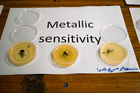 Petri dish with microorganisms in laboratory.