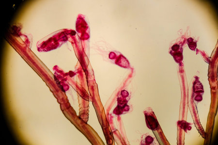 Eudendrium female colony with developing gonophores observedの写真素材