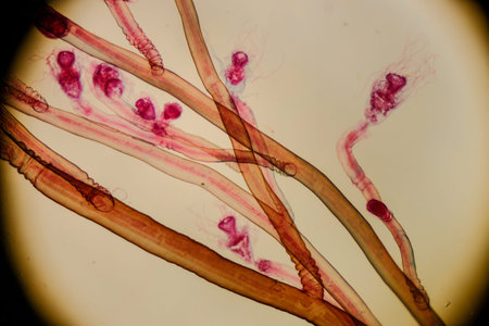 Eudendrium female colony with developing gonophores observed