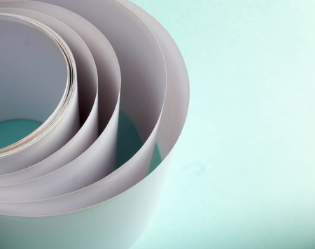 macro photo of paper scroll