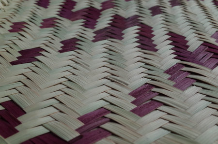 Thai style handcraft weave texture background. Woven rattan pattern.