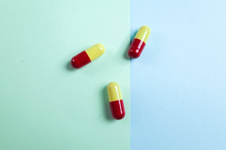 macro photo of antibiotic capsules