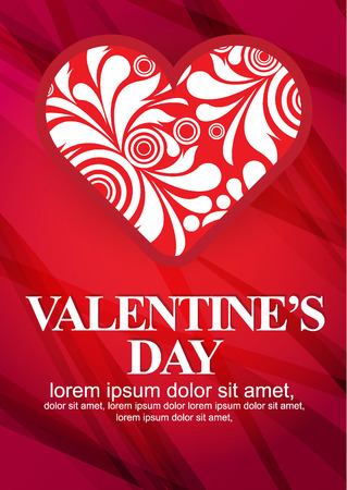 Vector illustration of Happy Valentines Day Cardのイラスト素材