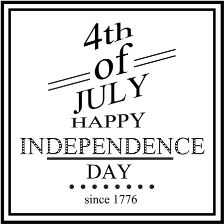 4th of July. Happy Independence Day Lettering vector Backgroundのイラスト素材