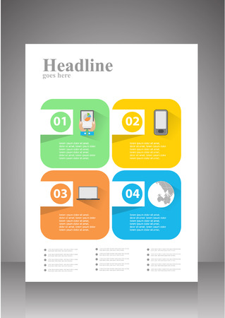 Business Flyer or Brochure vector templateのイラスト素材