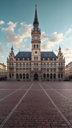 Town hall in Strasbourg, Alsace region, France.の素材