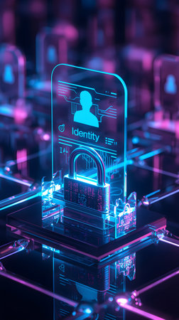 Cyber security concept. Padlock on digital background. 3d renderingの素材
