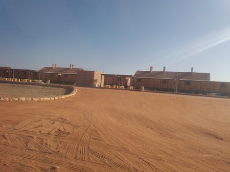 the desert of Wadi Rum in the United Arab Emirates in North Eastの写真素材