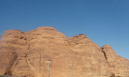 Mountains of Wadi Rum in Jordan. Petra is one of the New Seven Wonders of the World.の写真素材