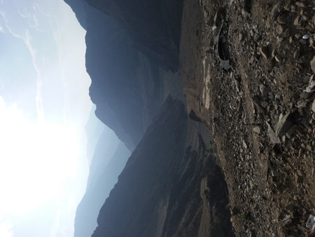 Himalayan landscape in Himalayas, Himachal Pradesh, Indiaの写真素材